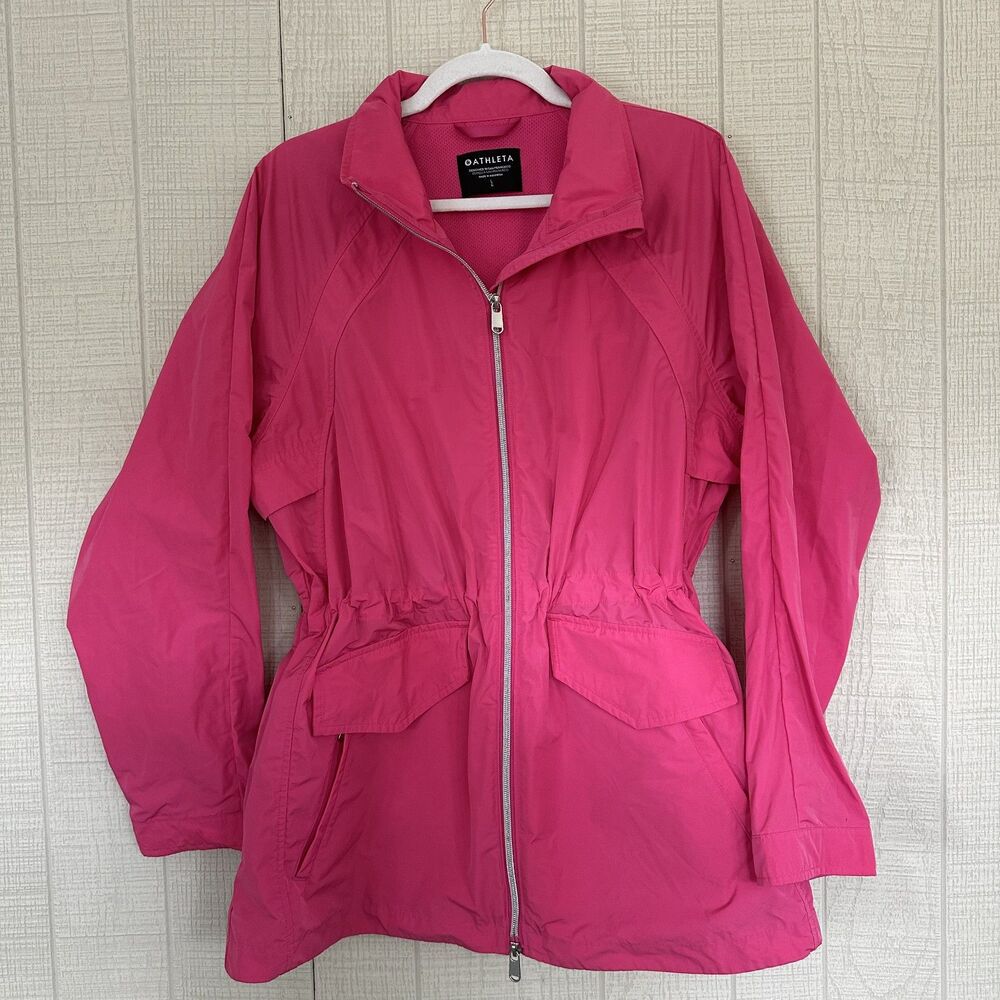 Athleta WESTERLY Pink Salvia Jacket Women's Size Large Windbreaker Lightweight